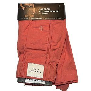 NWT AMERICAN EAGLE Stretch Lounge Boxer Underwear Sz L Salmon Orange
